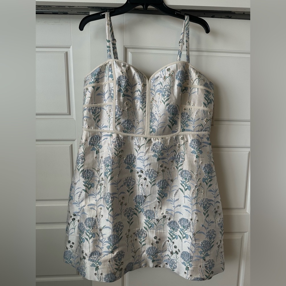 Nordstrom Cream and Blue Floral Dress